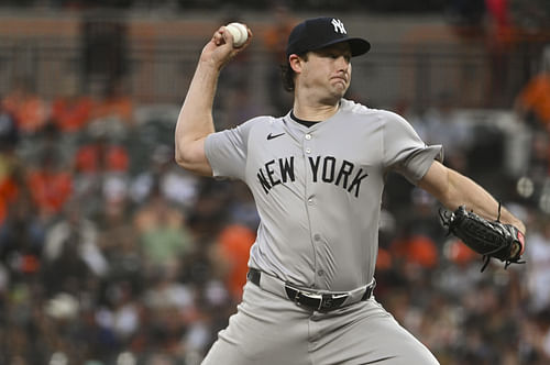 New York Yankees ace Gerrit Cole has not performed at his usual high level this season (Image Credit: IMAGN)