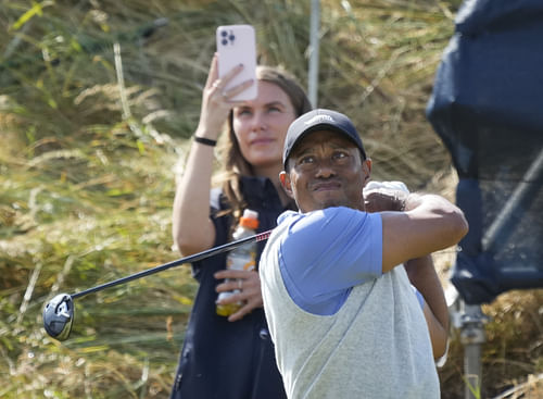 Tiger Woods practicing ahead of The Open Champoinship [Image via USA Today]