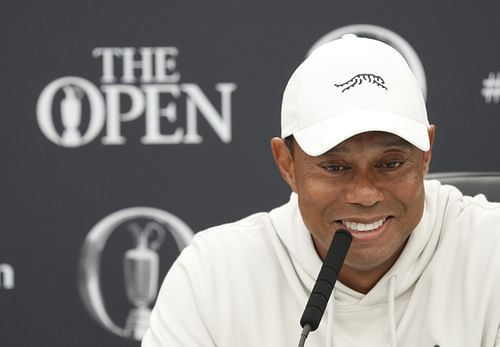 Tiger Woods spoke with the media at the Open Championship