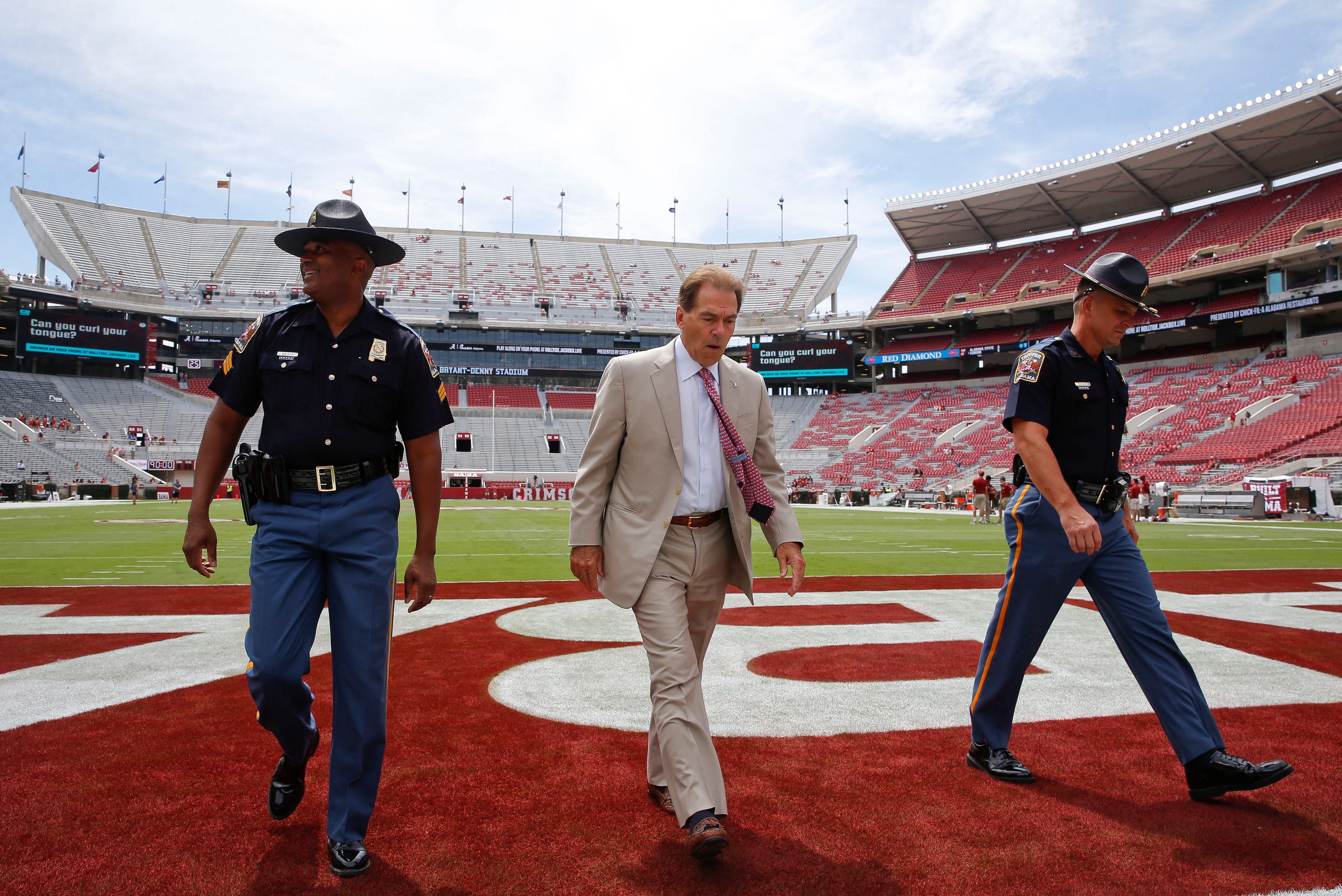 Alabama&#039;s Nick Saban retired, but EA Sports College Football 25 players might take over his title as NCAA recruiting kings (Photo credit: IMAGN)