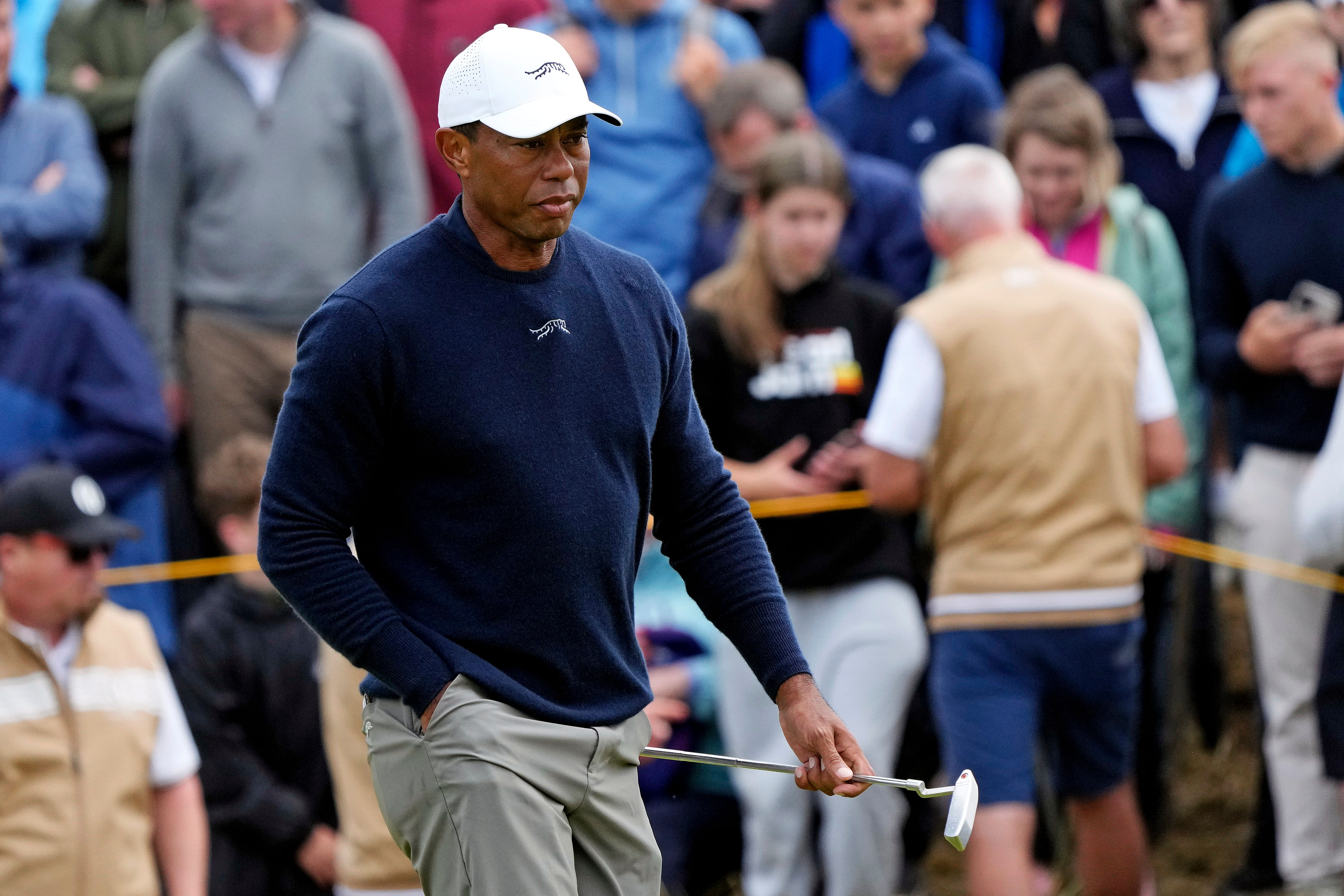 Tiger Woods had a disappointing finish to the 2024 Major Season, at the 2024 Open Championship in Royal Troon Golf Club. Image via Imagn