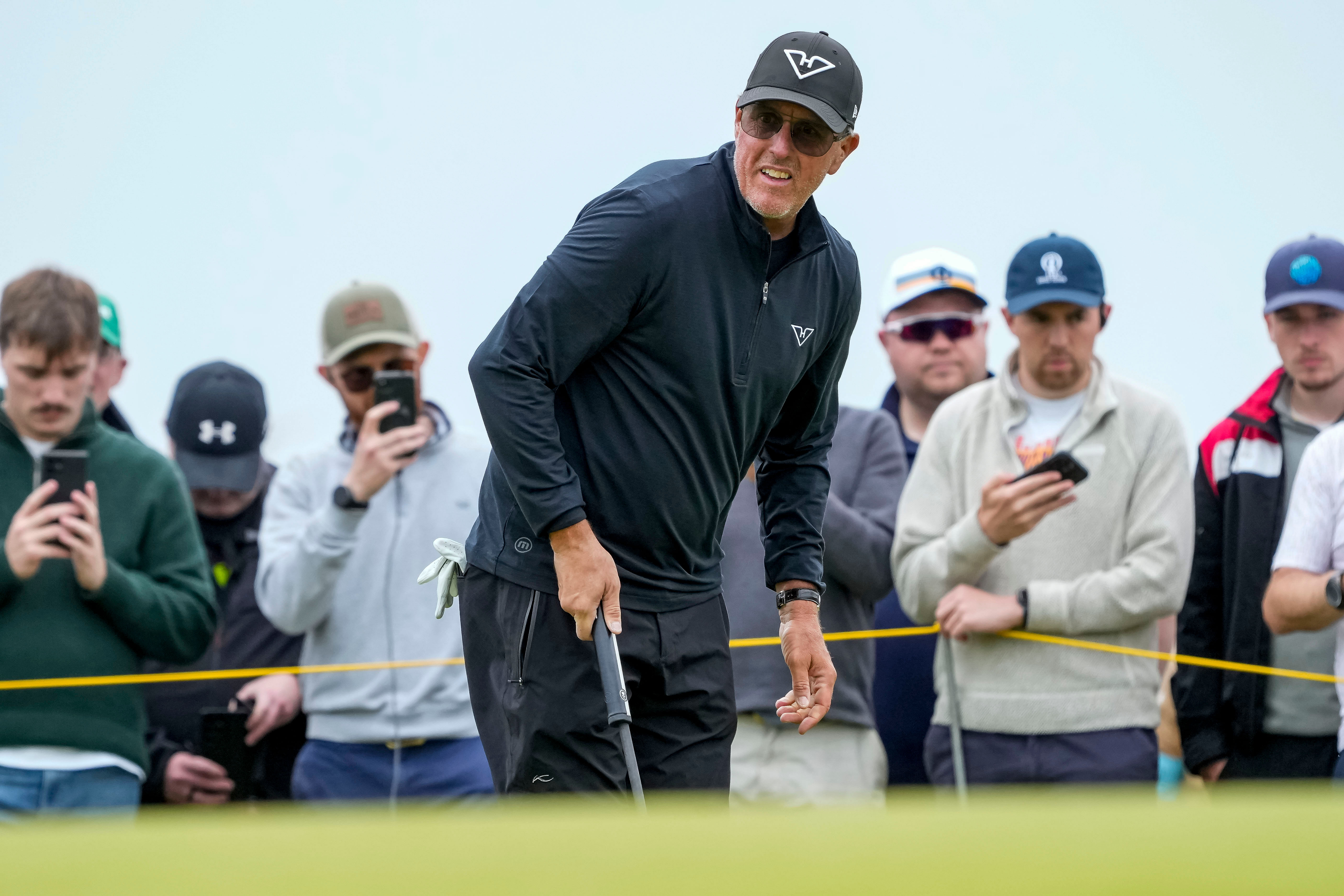 Phil Mickelson watches the putt at the Royal Troon Golf Club at The Open Championship - Third Round. Image via USA Today.