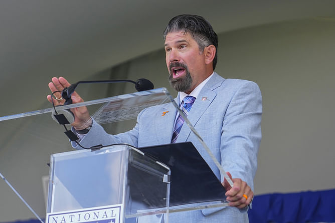 "My dad made me believe I could stand up here today" - Ex-Rockies star Todd Helton chokes up while honoring late father in HOF induction speech