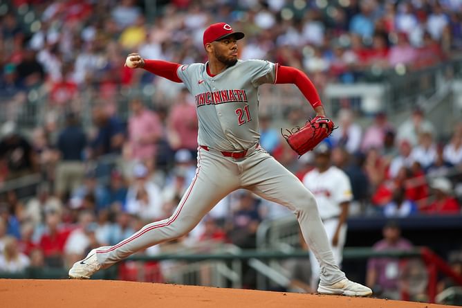 WATCH: Reds ace Hunter Greene's slick behind-the-back grab against Braves