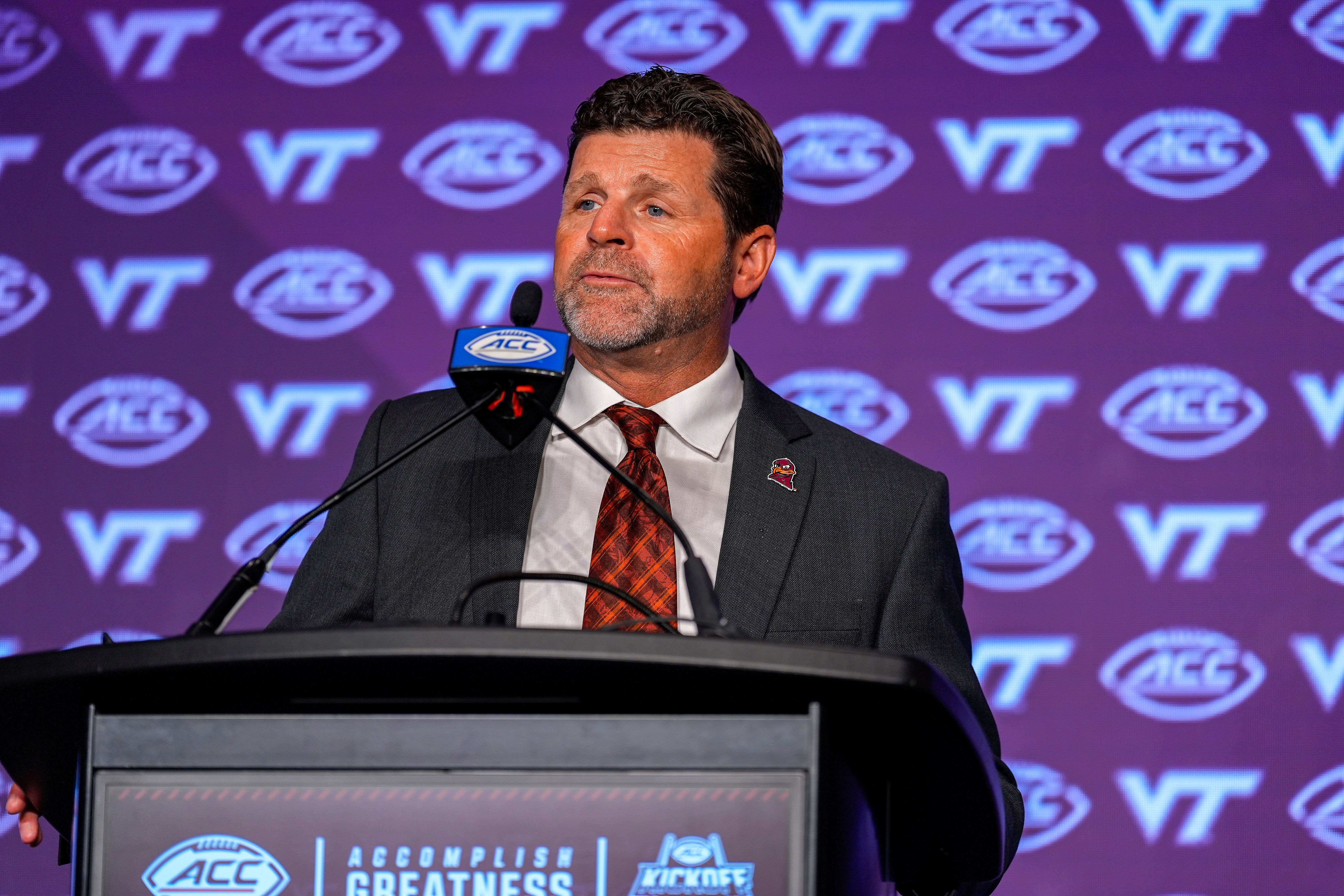 Virginia Tech Hokies HC Brent Pry (Source: Imagn)