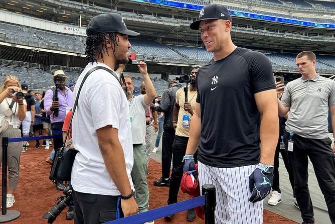 WATCH: Aaron Judge gifts Knicks All-Star Jalen Brunson autographed Jordan cleats, acknowledges greatness with a personalized message