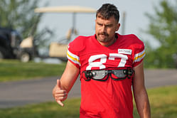 Travis Kelce credits young Taylor Swift fan's "fate" for catching TE's glove at Chiefs training camp