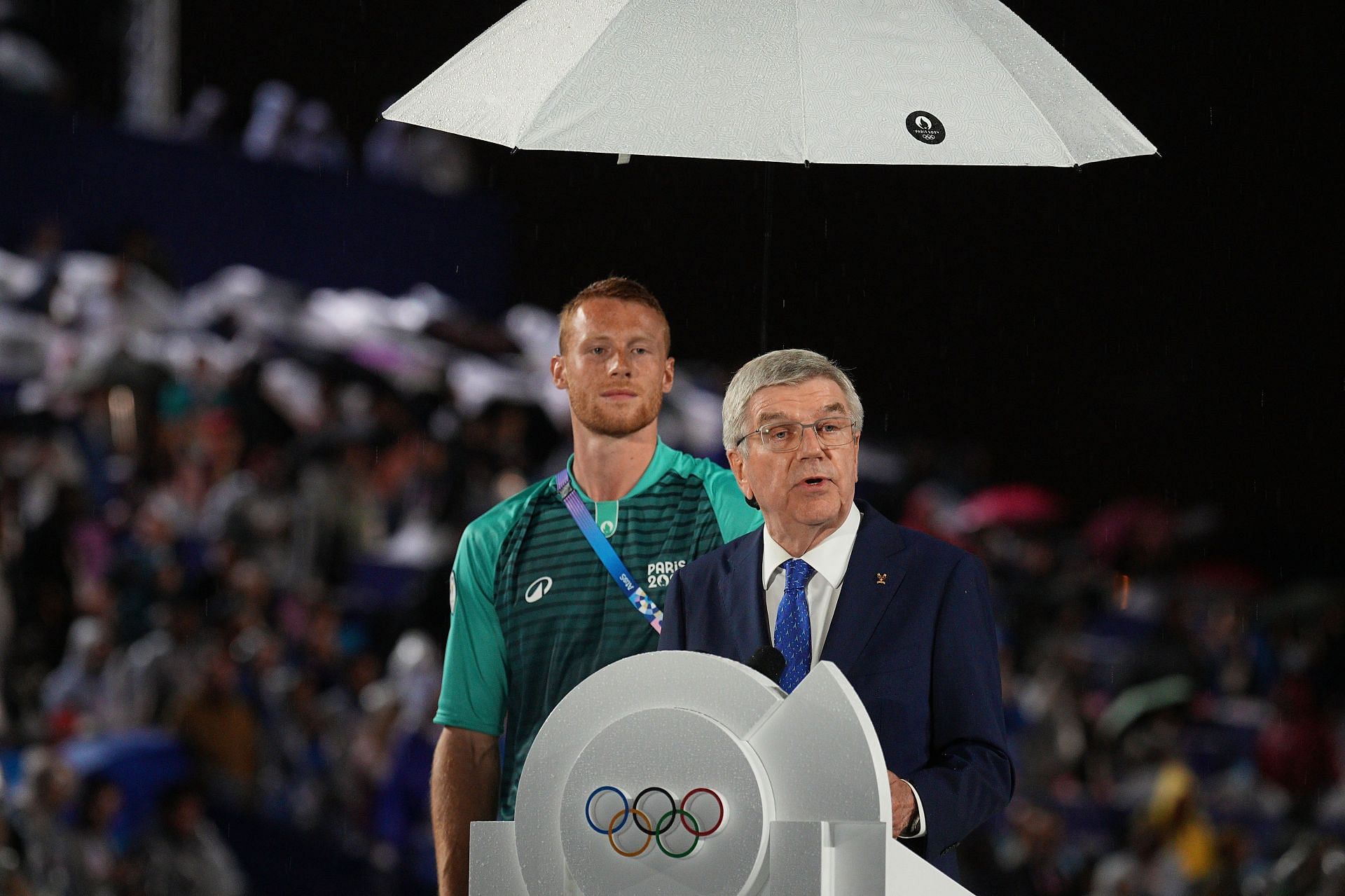 President Thomas Bach speaks during the opening ceremony in Paris, France. (Photo Getty Images)