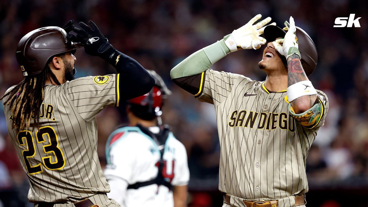 Fernando Tatis Jr. unleashes electric celebration as Manny Machado