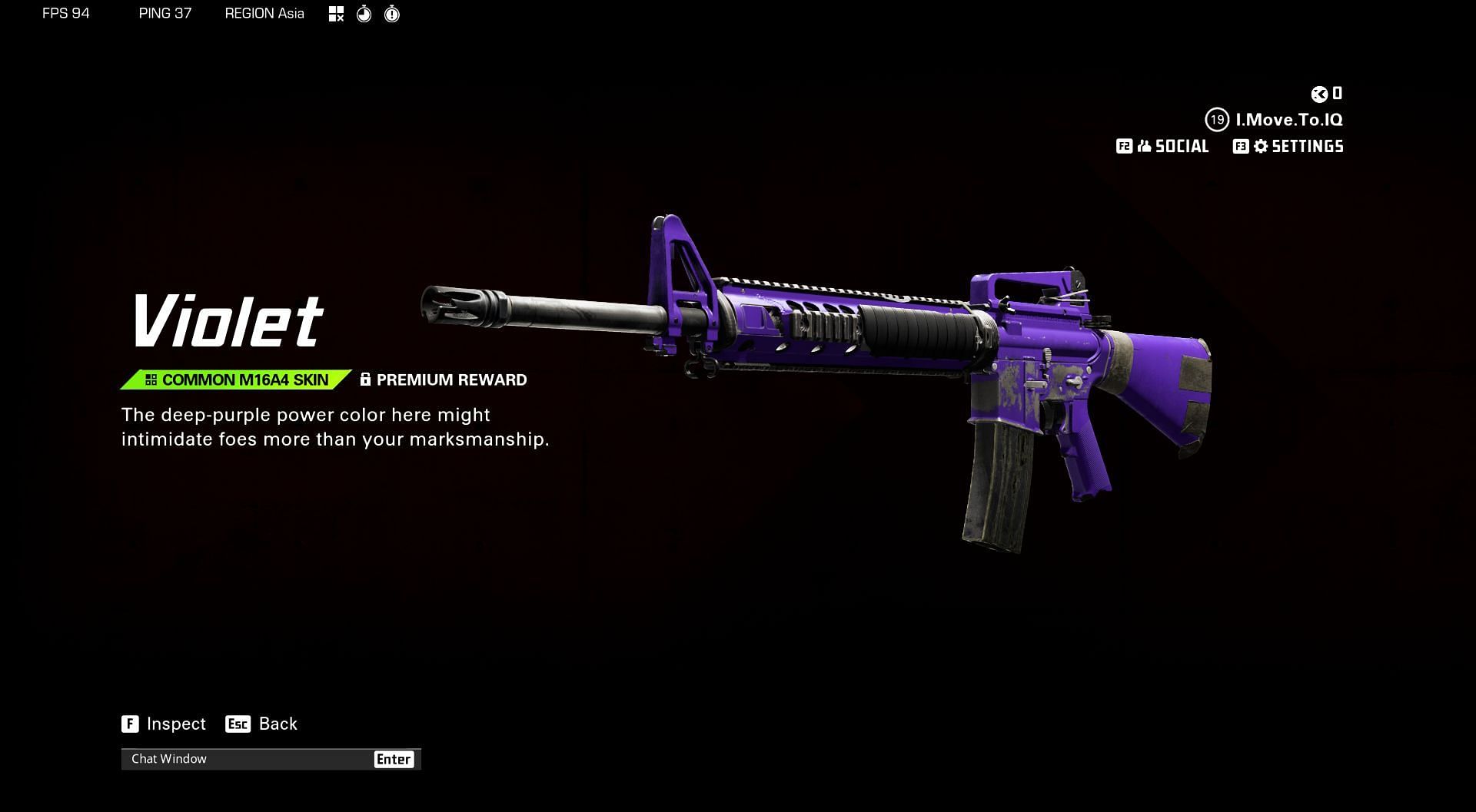 Violet M16A4 Weapon Skin (Image via Ubisoft)