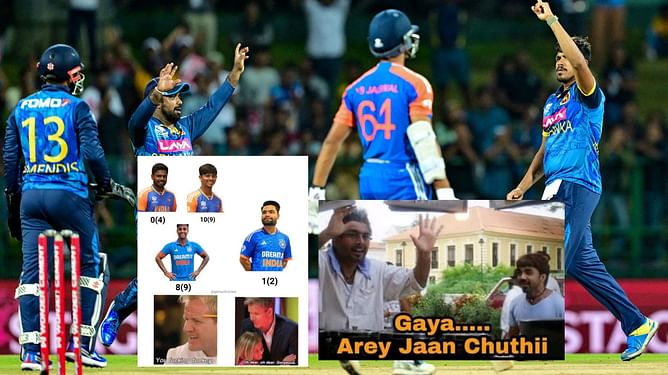 "Comparing with Dhoni is the biggest achievement of Rinku Singh"- Top 10 funny memes after first innings of 3rd India vs Sri Lanka T20I