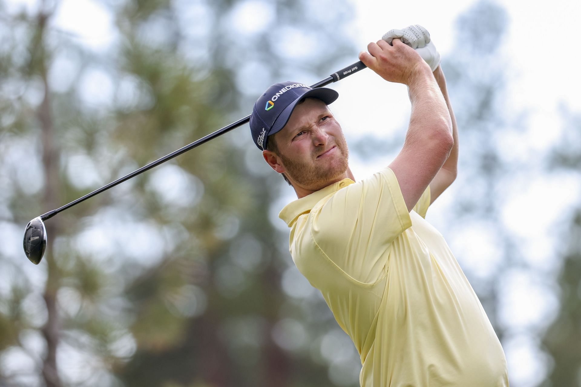 Vince Whaley hits a tee shot on the 17th hole during the third round of the 2024 Barracuda Championship (Image via Getty)