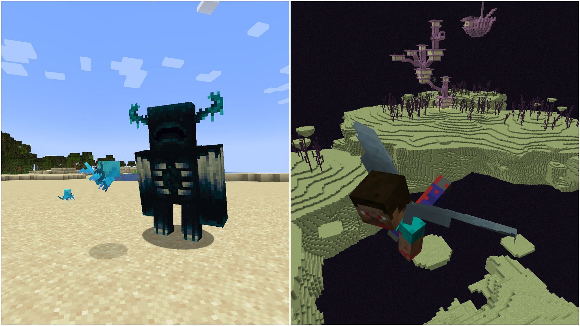 Both cities can be explored at two different moments in the game (Image via Mojang Studios)