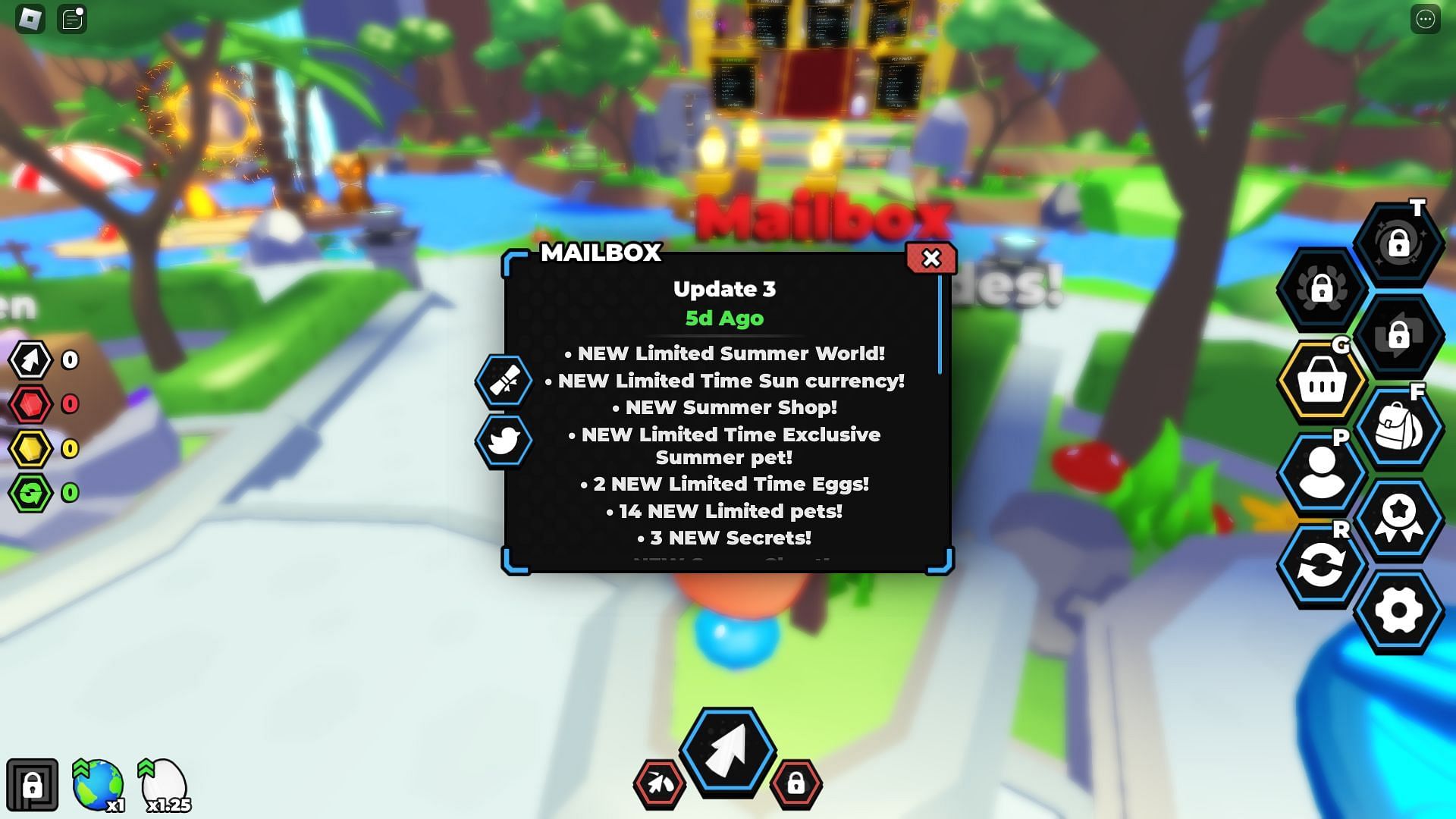 In-game update log (Image via Roblox)