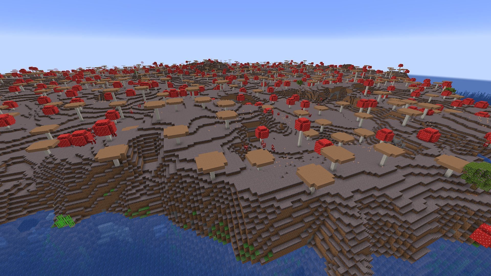 The seed&#039;s mushroom island (Image via Mojang)