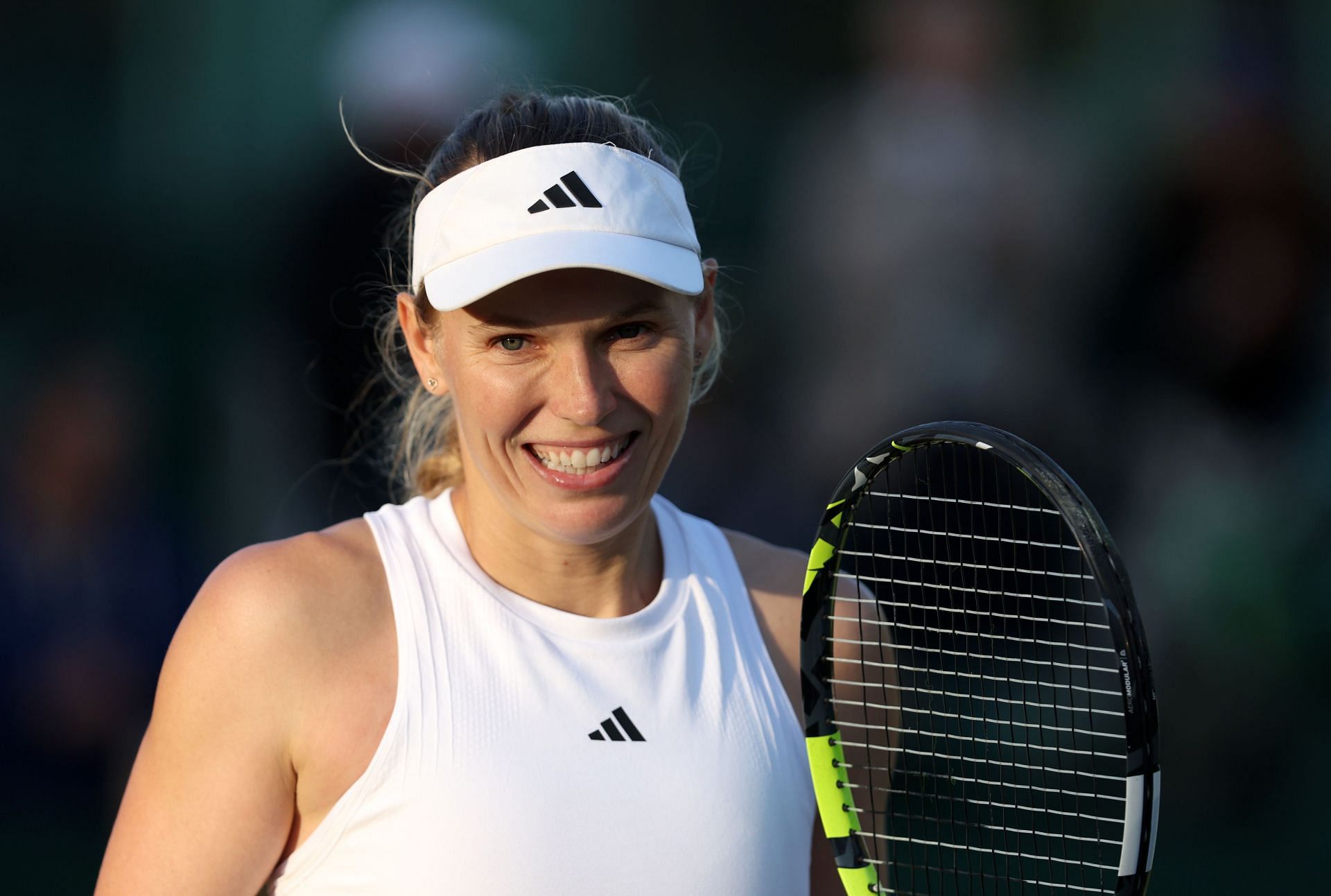 Caroline Wozniacki at the 2024 Wimbledon. (Photo: Getty)