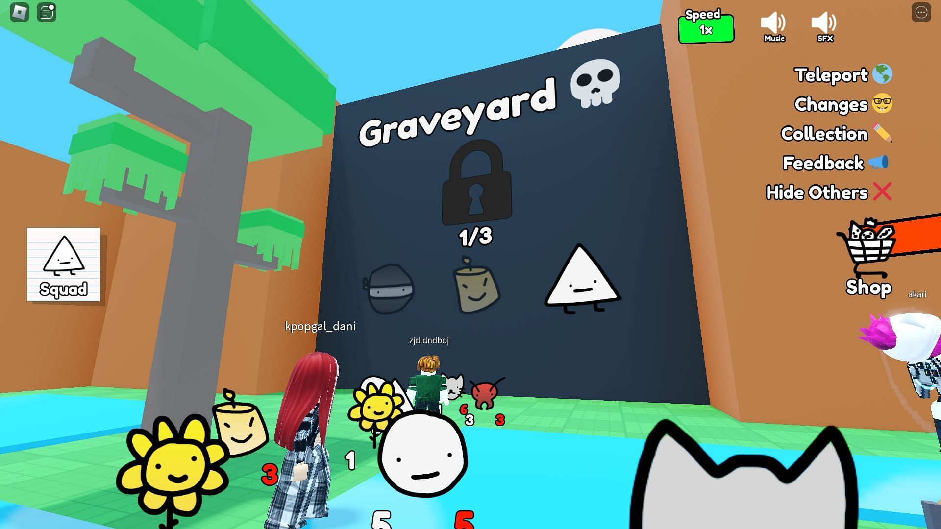 The Graveyard, a playable area (Image via Roblox)