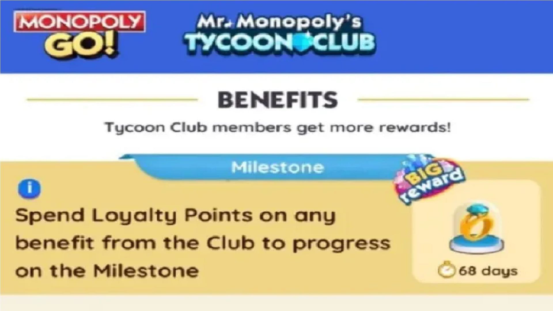 Benefits of entering the Tycoon Club (Image via Scopely)