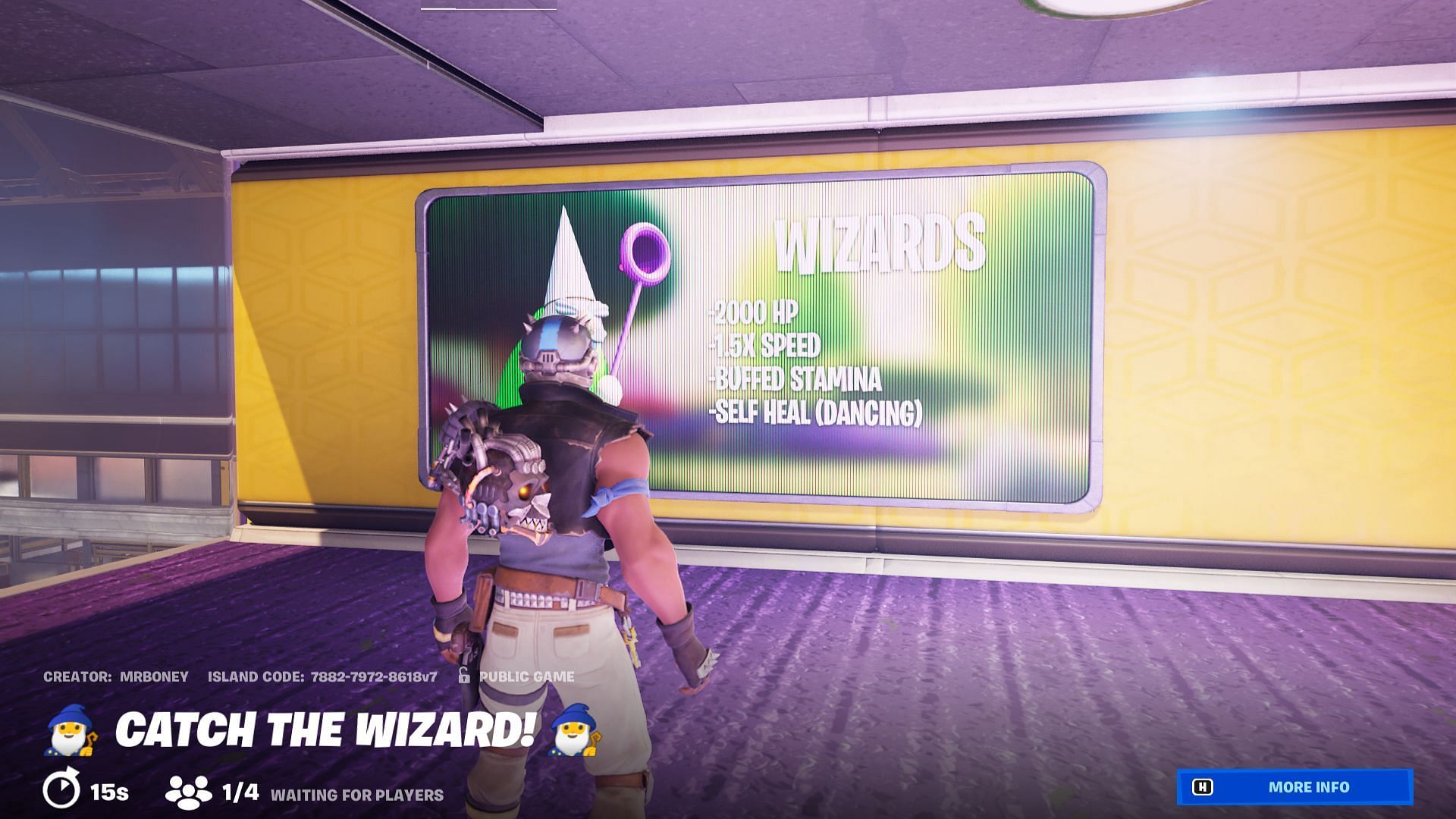 Become a wizard in the Catch The Wizard map. (Image via Epic Games)