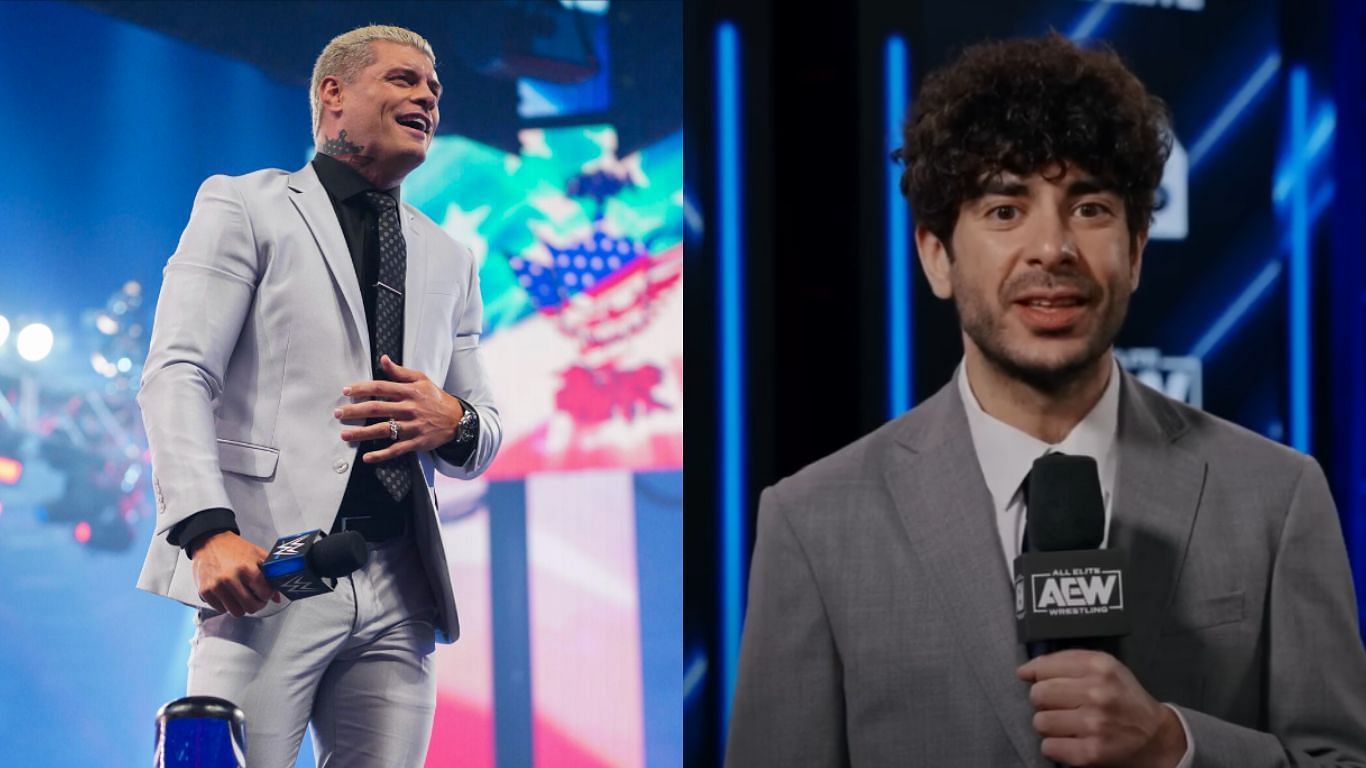 Cody Rhodes (left), Tony Khan (right) [Image credits: WWE.com, AEW YouTube]