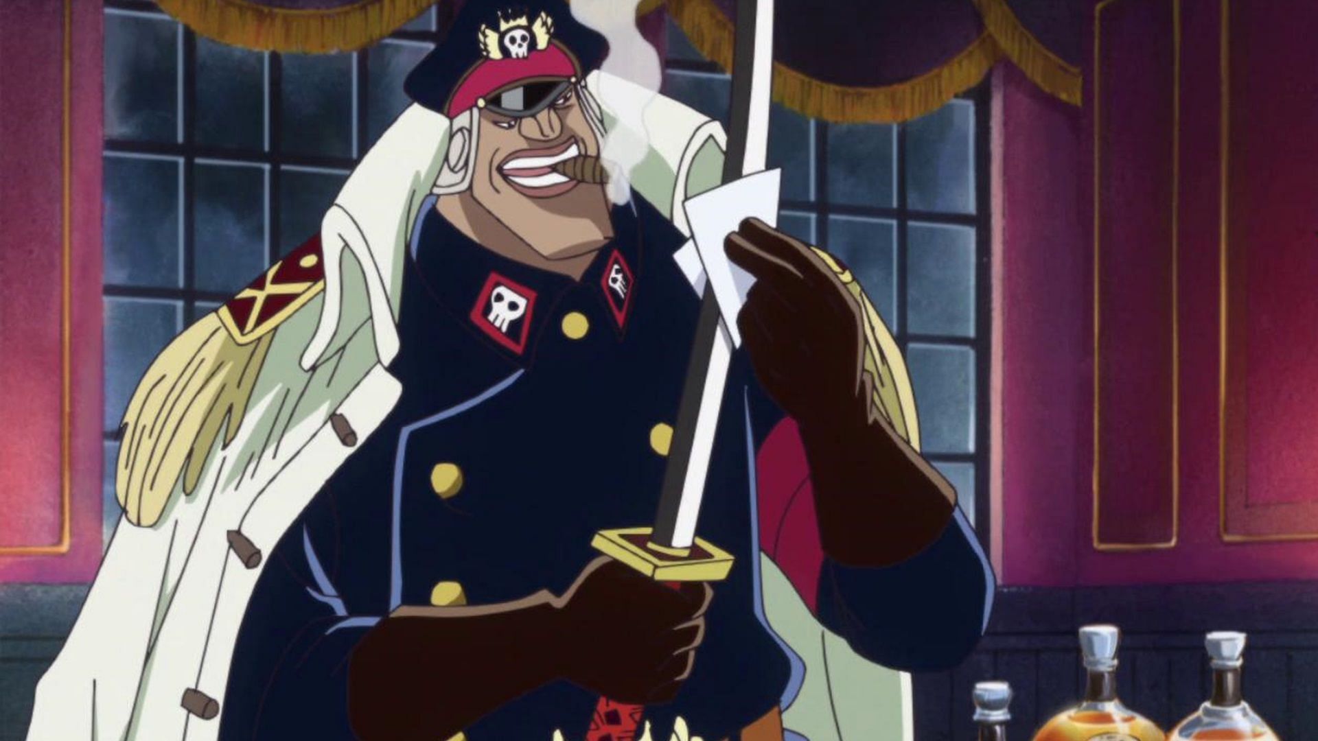 Shiryu wielding Raiu in One Piece (Image via Toei Animation)