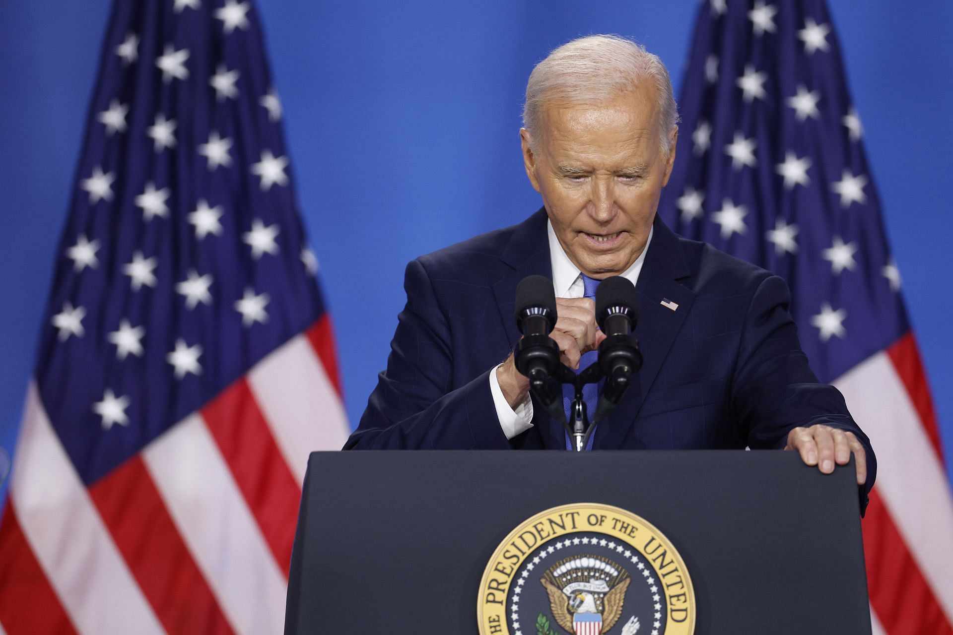 President Biden at a NATO Summit News Conference (Source: GETTY)