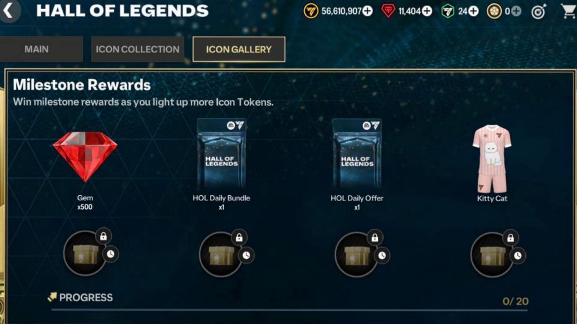 Icon Gallery Milestone Rewards (Image via EA Sports)