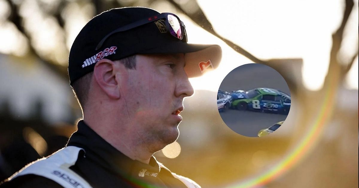 NASCAR fanbase reacts to Kyle Busch getting spun out by Kyle Larson (Image Sources: Kyle Busch (Getty) Encircled Image (NASCAR on Instagram @NASCAR))