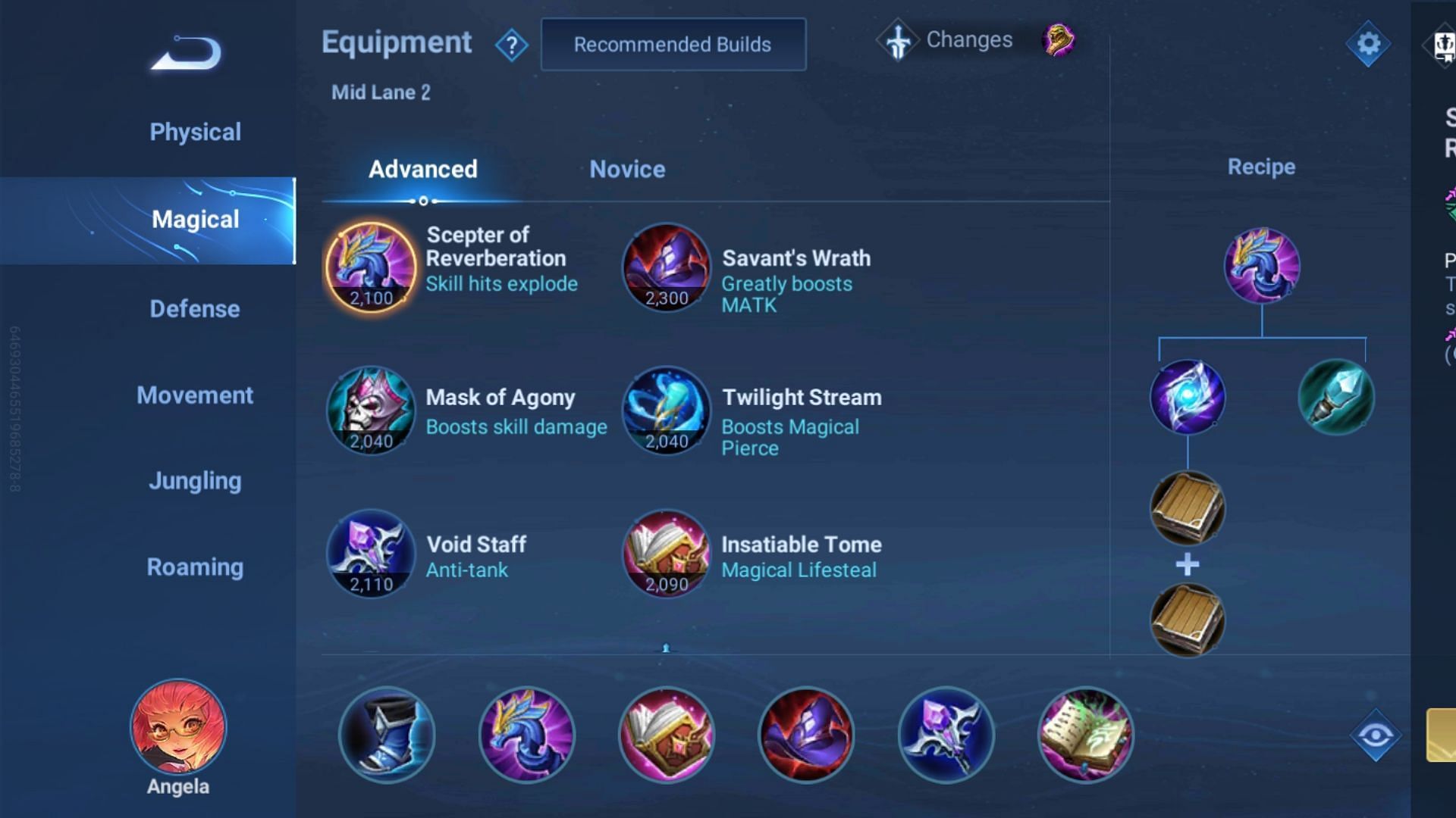 Best Equipment for Angela. (Image via Level Infinite)