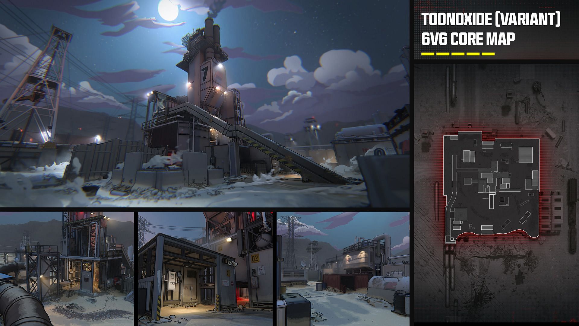 Schematics of the new Toonoxide map in Modern Warfare 3 Season 5 (Image via Activision)