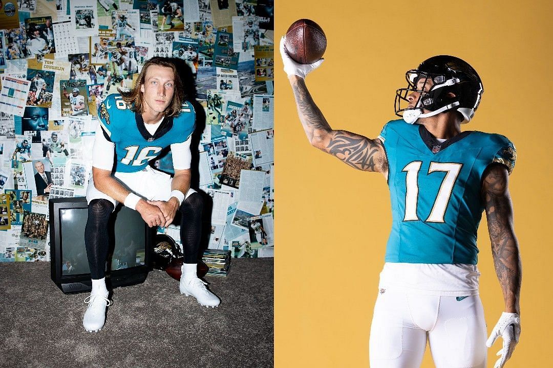 Trevor Lawrence, left, Evan Engram, right rocking the Jags