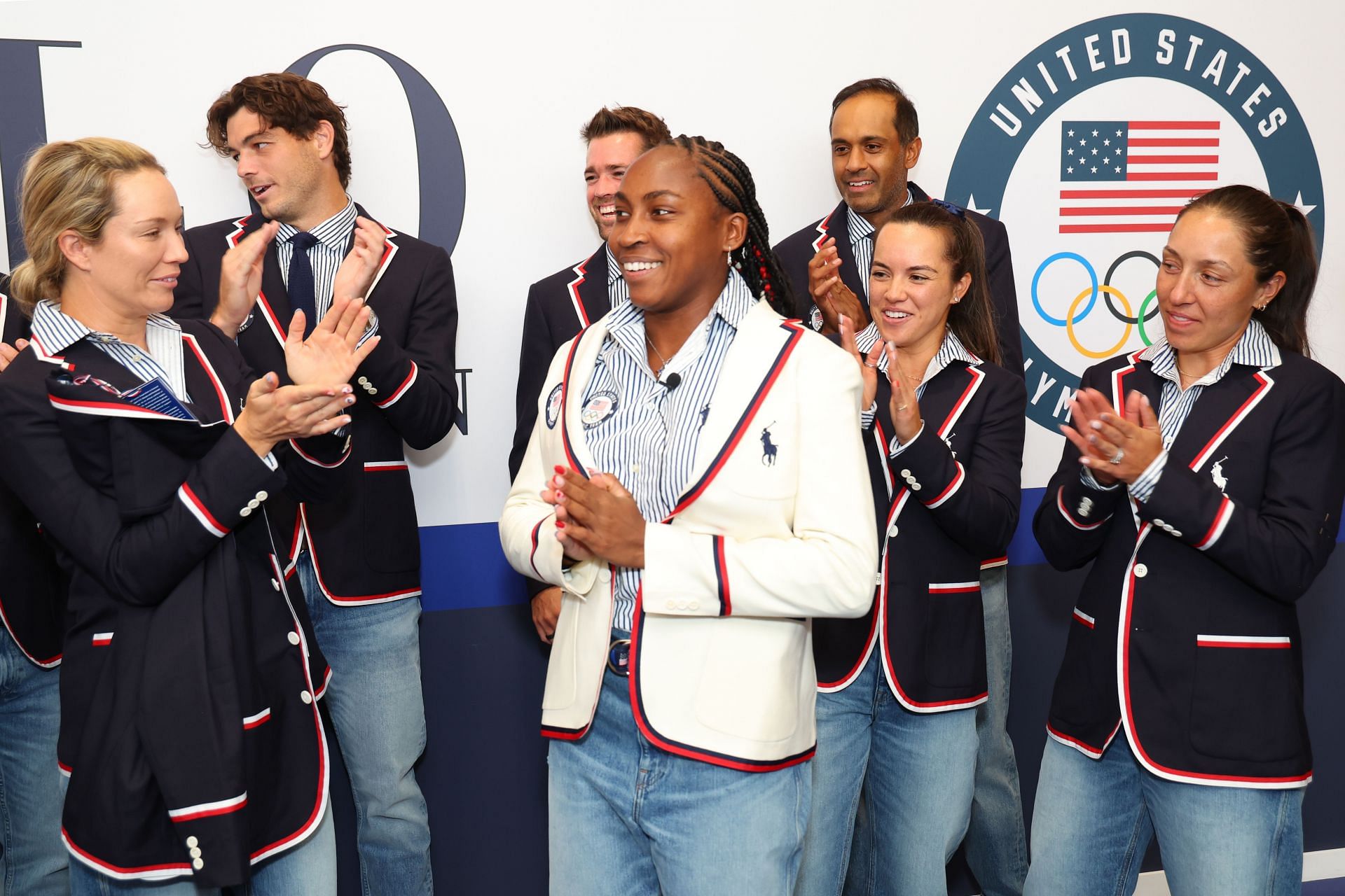 Coco Gauff (Center) with the Team USA at the 2024 Paris Olympics - (Source: Getty)