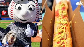WATCH: Canine in gameday apparel munches on hotdog during Mets clash with divisional foe at Citi Field