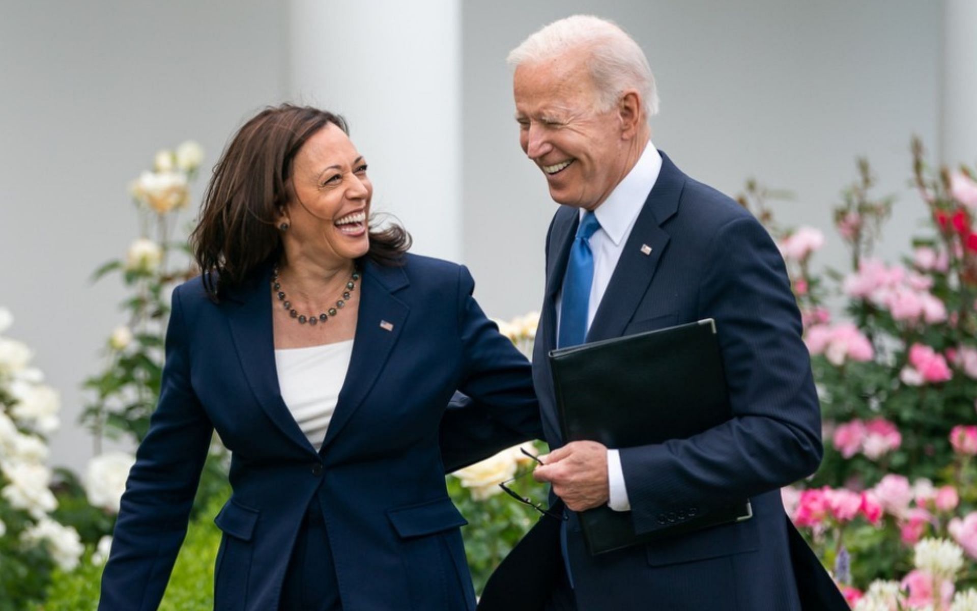 Kamala Harris (left) replacing Joe Biden (right) in the US presidential race enrages UFC veteran. [Image courtesy @joebiden on Instagram]