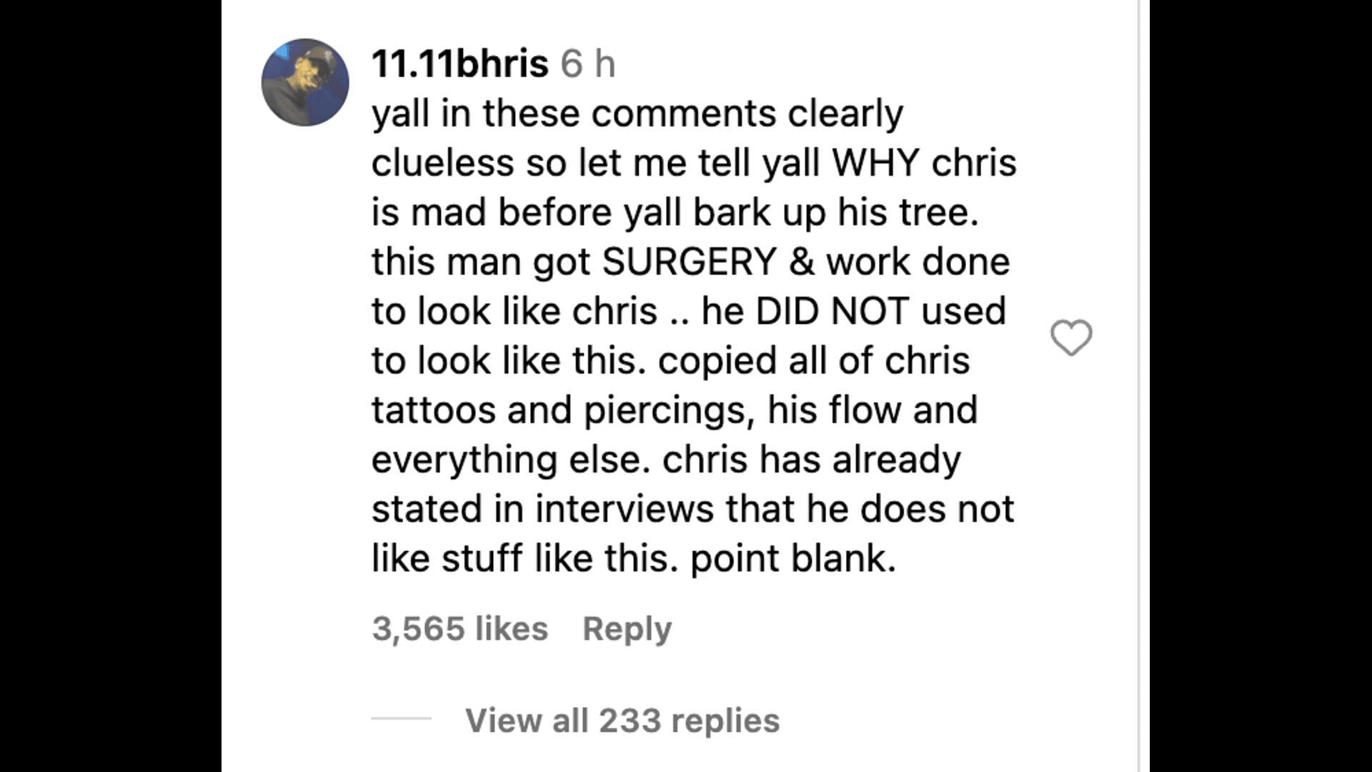 Social media users bash Brown as he lashes out at a fan who resembles him: Reactions and details explored. (Image via @TheShadeRoom/ Instagram)