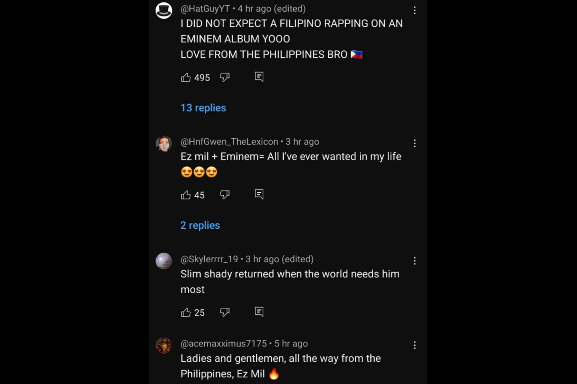 Netizen reacts to the surprise collaboration (Image via Eminem/YouTube)