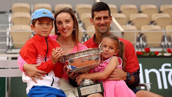 "I want them to be here with me"- Novak Djokovic reveals how he and wife Jelena divide their parenting duties with son Stefan and daughter Tara