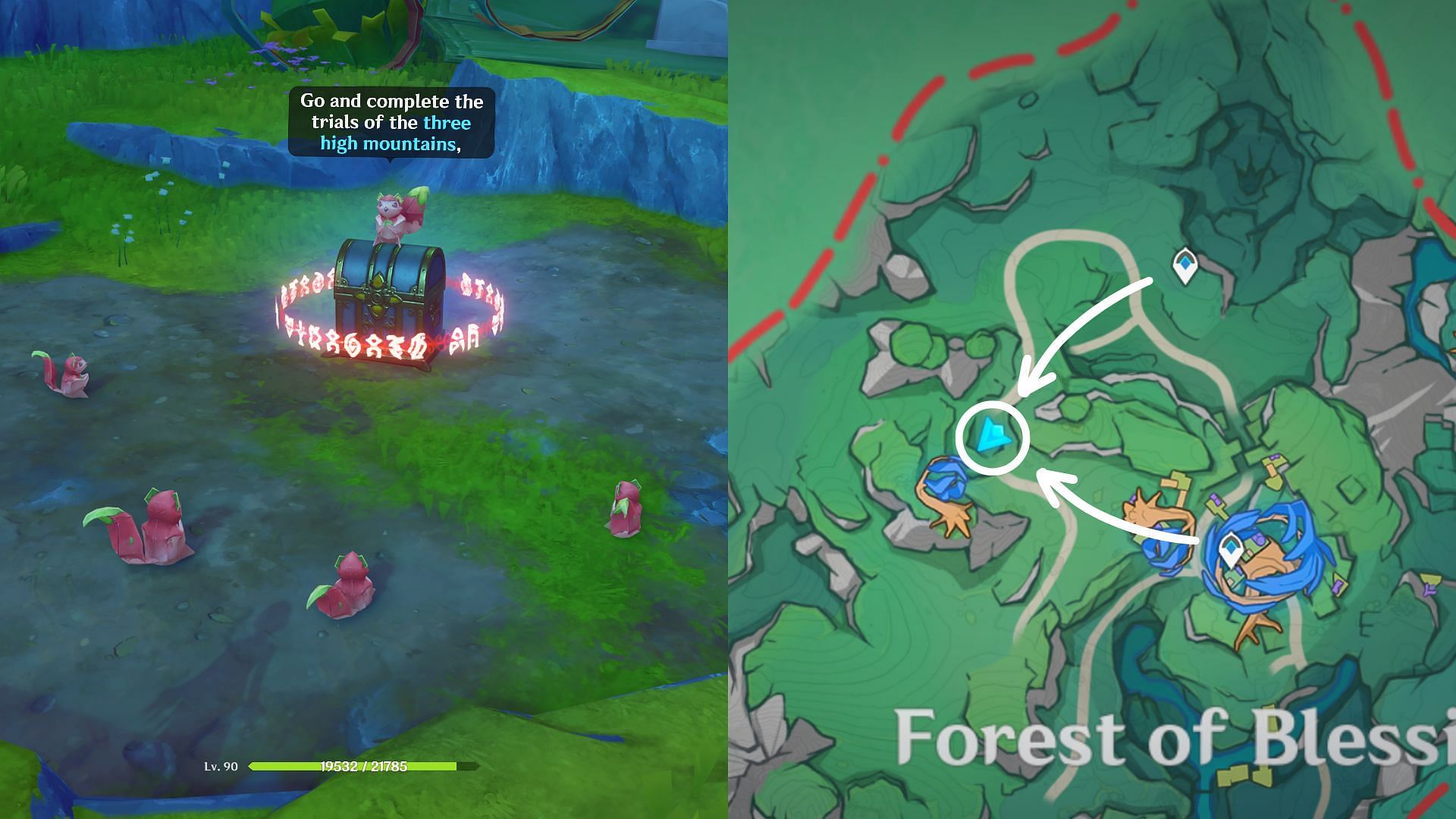 Location of Kingdom of Breezes and Bells Luxurious Chest (Image via HoYoverse)