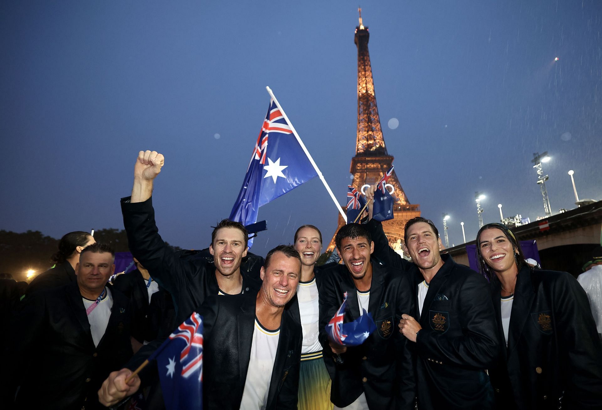 Members of the Australian contingent at the 2024 Olympic Opening Ceremony (Source: Getty)