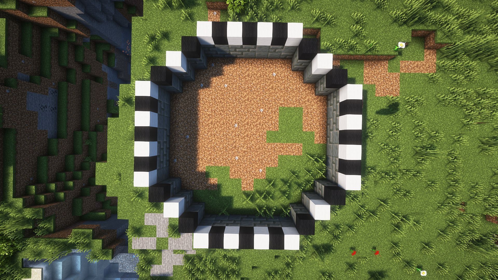 A visual guide for the walls of the farm (Image via Mojang)