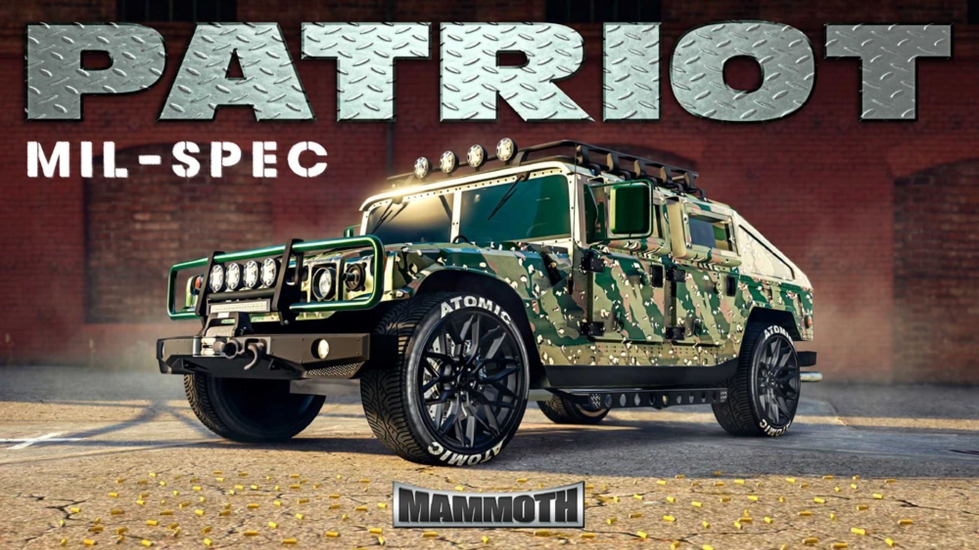 A custom-built Mammoth Patriot Mil-Spec in Grand Theft Auto Online (Image via Rockstar Games)