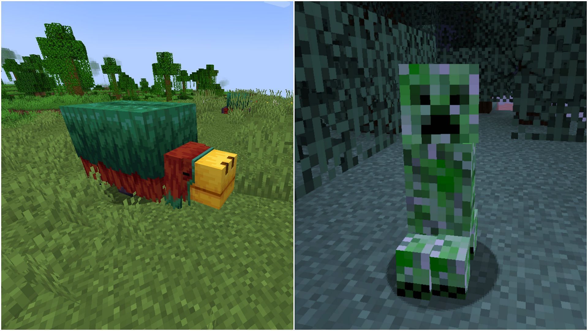 New mobs are not the easiest to find. (Image via Mojang Studios)