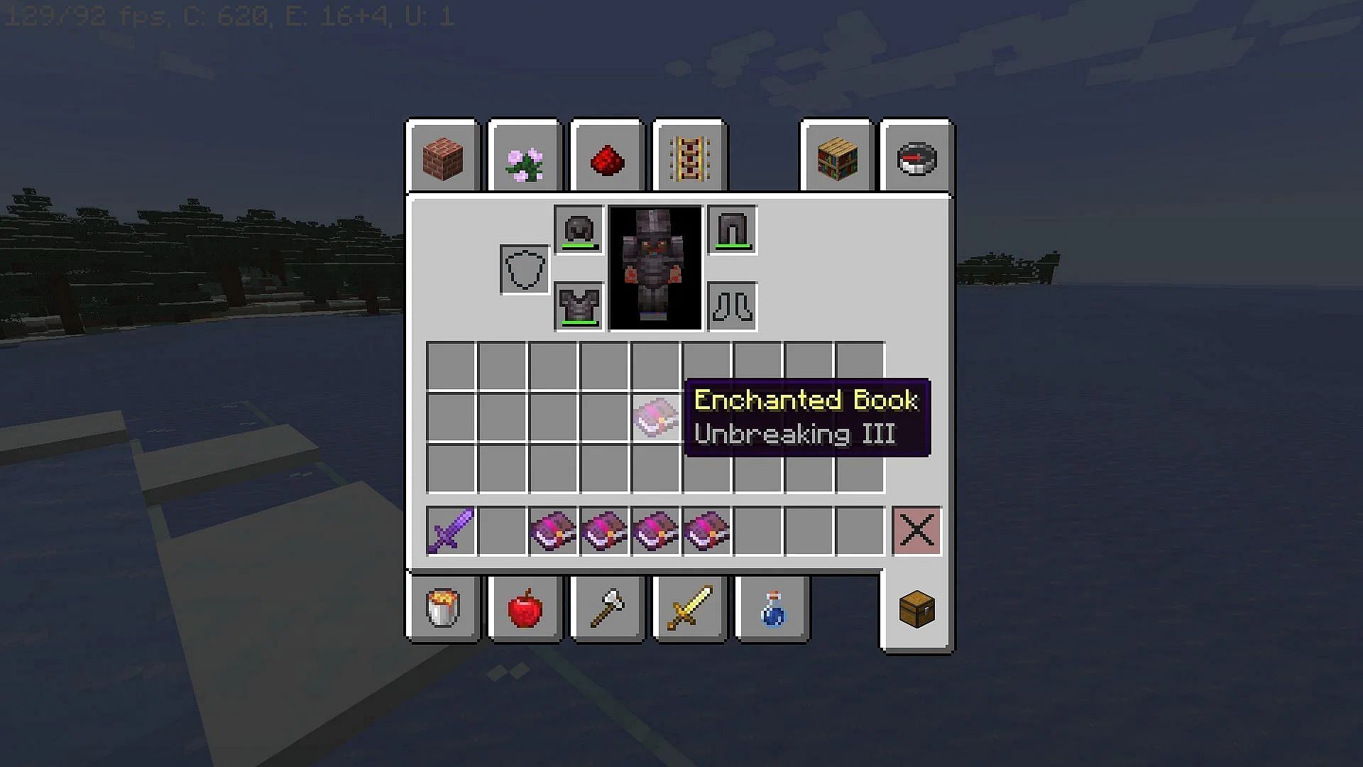 Unbreaking enchantment (Image via Mojang Studios)