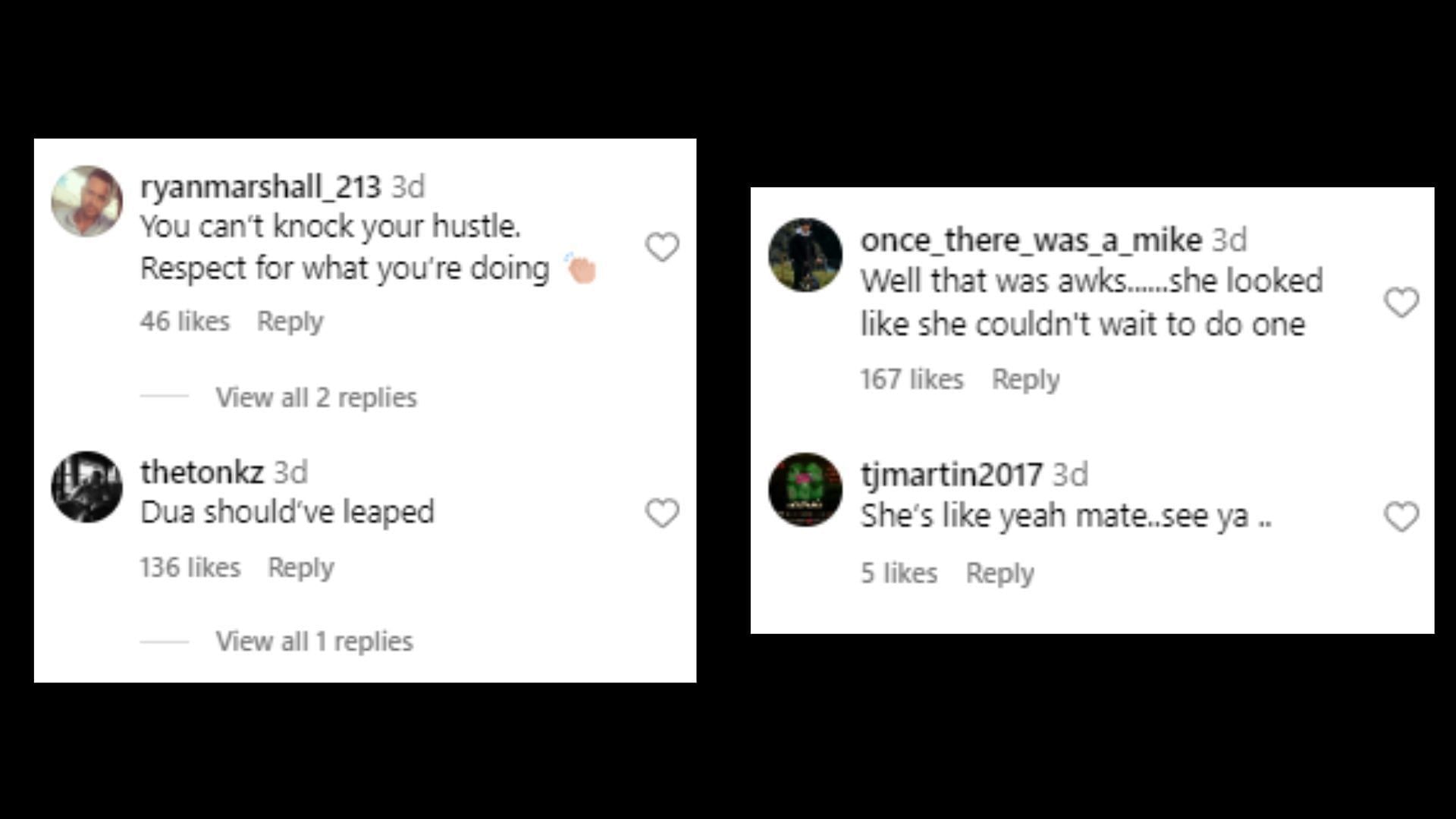 Netizens post their reactions in the comments section (Image via Instagram/liamcmusic_)