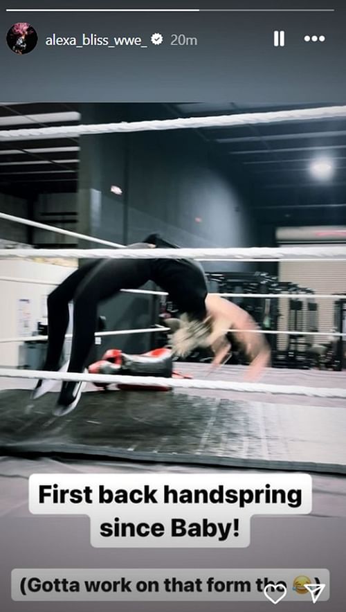 Bliss is back in the ring ahead of her return [Photo credit: Alexa Bliss' Instagram story]