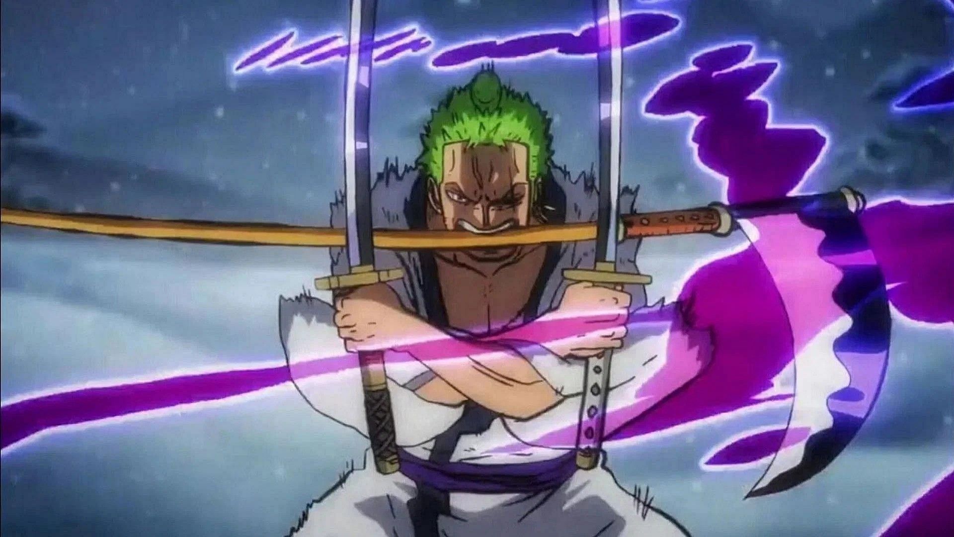 Zoro fighting in the One Piece anime (Image via Toei Animation)