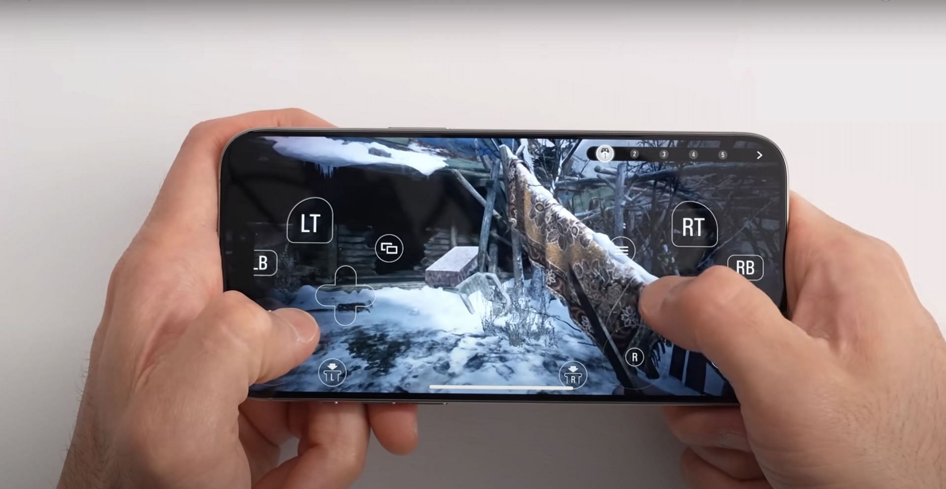 Samsung Galaxy Z Fold6 vs iPhone 15 Pro Max: The iPhone 15 Pro Max can run demanding games like Resident Evil (Image via YouTube/Dave2D)