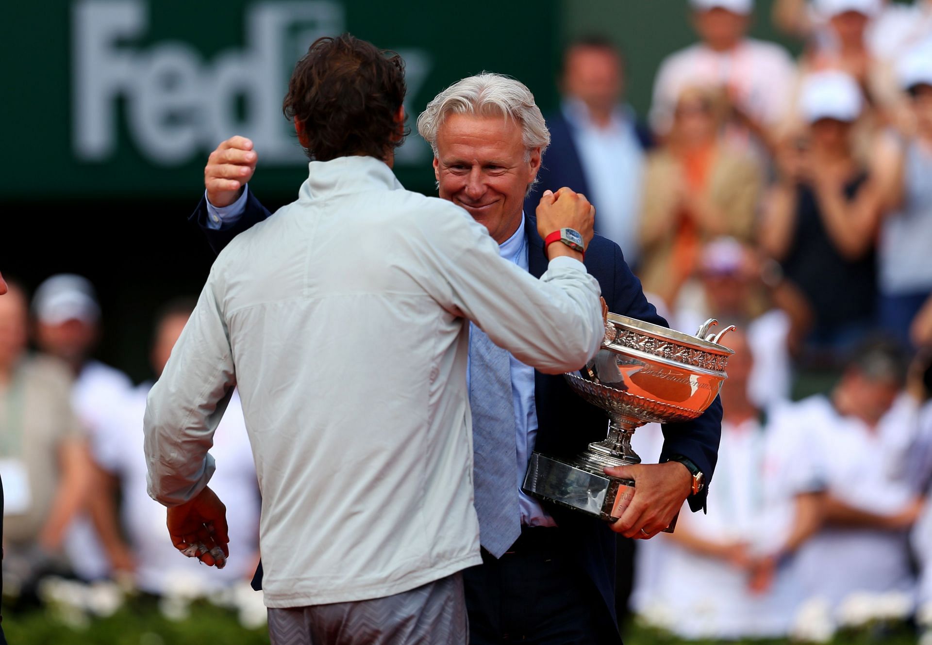 Bjorn Borg pictured at the French Open