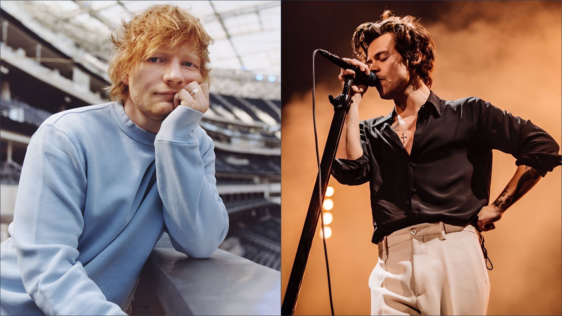 Ed Sheeran has a total net worth of over $200 million while Harry Styles has a net worth of $120 million (Image via X / @Harry_Styles / @edsheeran)