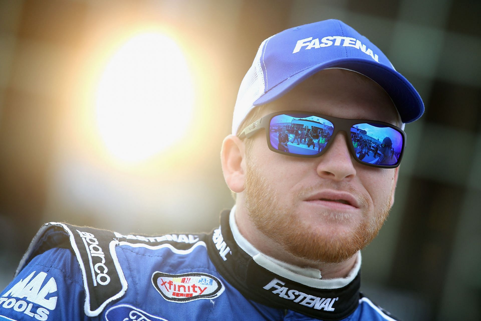 Chris Buescher, driver of the #60 Fastenal Ford (Photo by Sean Gardner/Getty Images)